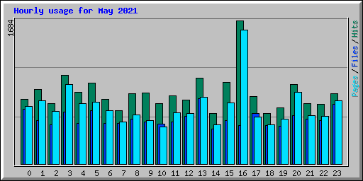 Hourly usage for May 2021