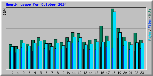 Hourly usage for October 2024
