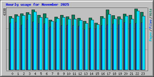 Hourly usage for November 2025